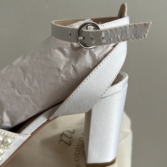 Monsoon - Pearl Bridal Block Heeled Sandals Ivory - Picture 8 of 10